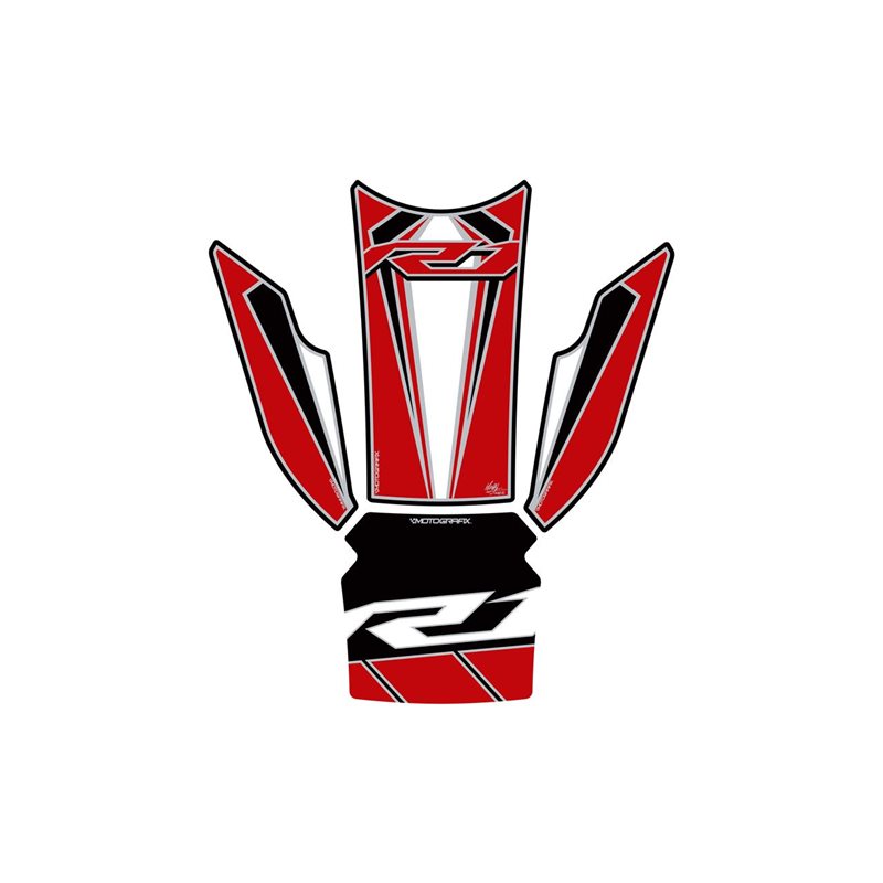 PROTECTOR DEPOSITO 4PCS BLANCO/ROJO YAMAHA YZF-R1 PROTECTOR DEPOSITO 4PCS BLANCO/ROJO YAMAHA YZF-R1